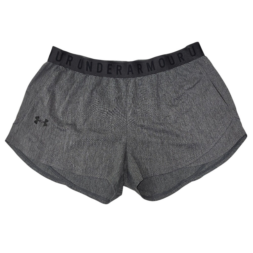 Under Armour Women's Gray Athletic Running Shorts Heat Gear Athletic Gym L